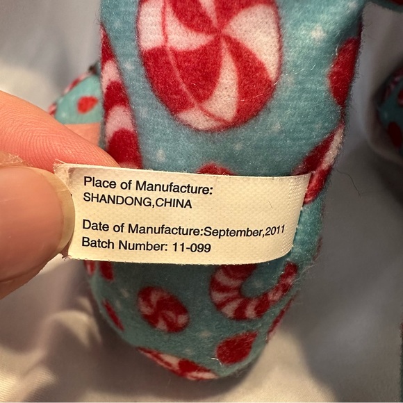 The Toy Factory 2011 Garfield Blue & Red Plush Candy Cane Peppermint Print 14" - Picture 16 of 16